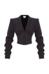 Black Pleated Corset Blouse